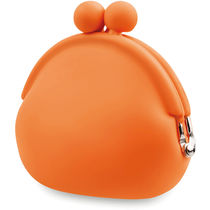 Monedero de silicona apertura clip barato naranja Monedero de silicona apertura clip barato naranja