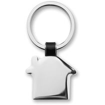 Llavero en forma de casa personalizado negro Llavero en forma de casa personalizado negro