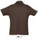 Polo ligero unisex summer ii sols 170 con logo marron chocolate