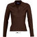 Polo de manga larga de mujer podium sols 210 para empresas marron chocolate