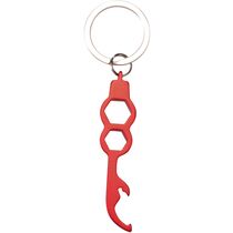 Llavero abridor 2 tuercas en aluminio barato rojo Llavero abridor 2 tuercas en aluminio barato rojo