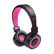 Auriculares desenfadados bicolor grabado fucsia