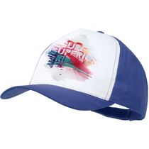 Gorra 5 paneles de poliester con panel frontal blanco sodel azul Gorra 5 paneles de poliester con panel frontal blanco sodel azul