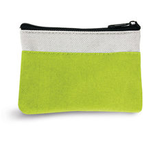 Llavero monedero bicolor de poliester barato verde claro Llavero monedero bicolor de poliester barato verde claro