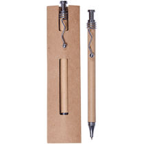 Boli de carton reciclado con funda personalizado plata Boli de carton reciclado con funda personalizado plata
