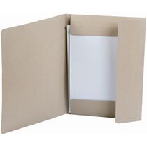 Carpeta reciclada con gomas elasticas personalizada natural Carpeta reciclada con gomas elasticas personalizada natural