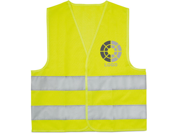Chaleco reflectante amarillo, Personalizado con tu logo