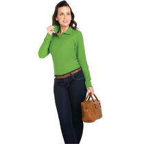 Polo pique manga larga de mujer estrella roly 220 barato verde grass Polo pique manga larga de mujer estrella roly 220 barato verde grass