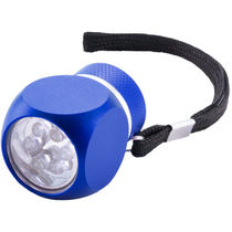 Linterna pequena de aluminio con correa personalizada azul Linterna pequena de aluminio con correa personalizada azul