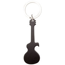 Llavero abridor guitarra en aluminio personalizado negro Llavero abridor guitarra en aluminio personalizado negro