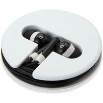 Auriculares en estuche redondo de silicona barato negro Auriculares en estuche redondo de silicona barato negro