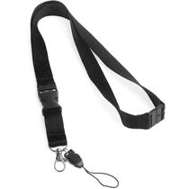 Lanyard con cierre de seguridad superior personalizado negro Lanyard con cierre de seguridad superior personalizado negro