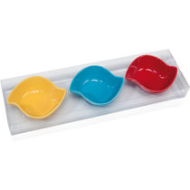 Set de entremeses ceramica 3 pzs personalizado Set de entremeses ceramica 3 pzs personalizado
