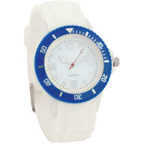 Reloj con correa de silicona personalizado azul Reloj con correa de silicona personalizado azul