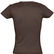 Camiseta sols de mujer miss 155 grabada marron chocolate