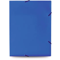 Carpeta en pvc con gomas elasticas personalizada azul Carpeta en pvc con gomas elasticas personalizada azul