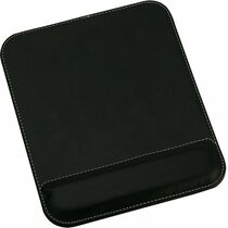 Alfombrilla polipiel con reposamunecas personalizada negro Alfombrilla polipiel con reposamunecas personalizada negro