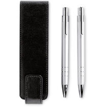 Set de boligrafo y lapiz barato plata mate Set de boligrafo y lapiz barato plata mate