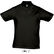 Polo punto liso unisex prescott men sols 170 grabado negro