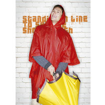 Poncho impermeable en estuche barato rojo Poncho impermeable en estuche barato rojo