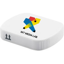 Pastillero con 4 divisiones personalizado blanco Pastillero con 4 divisiones personalizado blanco