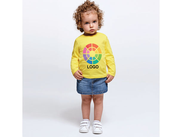 Camiseta manga 100% algodon peinado de niño Baby L/S Roly