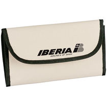Portadocumentos de viaje poliester 300d personalizado beige negro Portadocumentos de viaje poliester 300d personalizado beige negro