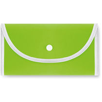 Bolsa plegable en non woven ribete blanco merchandising verde lima Bolsa plegable en non woven ribete blanco merchandising verde lima