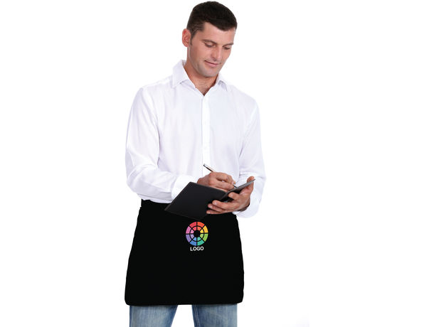 Mandil Blanco con bolsillos corto para Camarero BAR - Hostelería