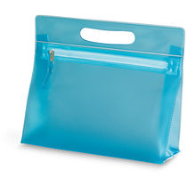 Neceser transparente con cremallera personalizado azul Neceser transparente con cremallera personalizado azul