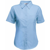 Blusa de mujer popelin fruit of the loom 120 personalizada azul medio Blusa de mujer popelin fruit of the loom 120 personalizada azul medio
