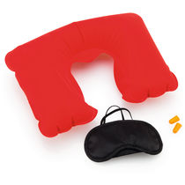 Set almohada antifaz tapones barato rojo Set almohada antifaz tapones barato rojo
