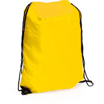 Mochila plana poliester 190t con solapa personalizada amarillo Mochila plana poliester 190t con solapa personalizada amarillo