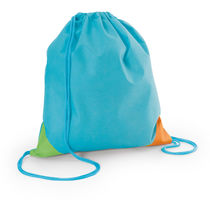 Mochila plana infantil en non woven personalizada azul claro Mochila plana infantil en non woven personalizada azul claro