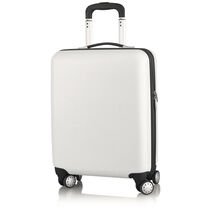 Trolley en abs de 4 ruedas giratorias personalizado blanco negro Trolley en abs de 4 ruedas giratorias personalizado blanco negro