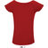 Camiseta escotada gama alta de mujer marylin sols 110 grabada rojo tango