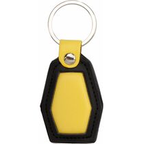 Llavero de polipiel bicolor personalizado amarillo Llavero de polipiel bicolor personalizado amarillo