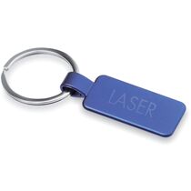 Llavero rectangular metalico personalizado azul Llavero rectangular metalico personalizado azul