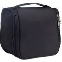 Neceser poliester alta densidad con percha personalizado negro Neceser poliester alta densidad con percha personalizado negro