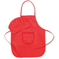 Set de cocina infantil delantal y gorro personalizado rojo Set de cocina infantil delantal y gorro personalizado rojo