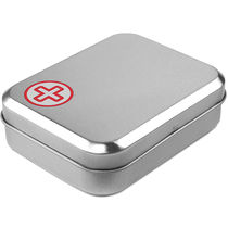 Kit de primeros auxilios en caja de estano personalizado rojo Kit de primeros auxilios en caja de estano personalizado rojo