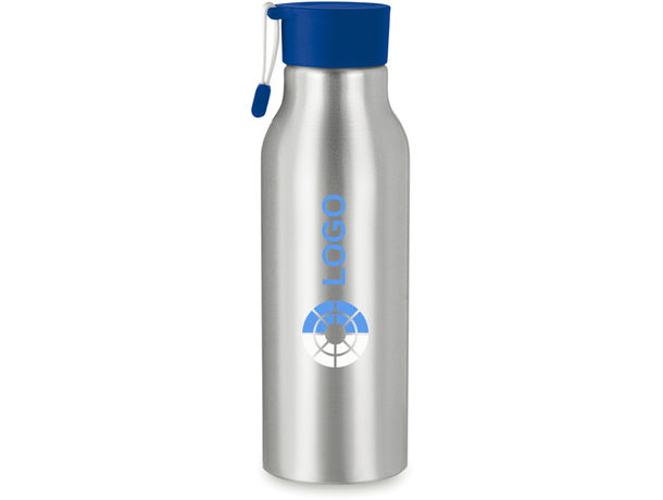 Botella agua de aluminio con mosquetón sin BPA 400ml PERSONALIZABLE