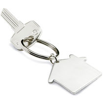 Llavero metalico forma de casa delgado personalizado Llavero metalico forma de casa delgado personalizado