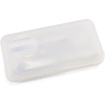 Set de manicura en estuche de plastico personalizado blanco Set de manicura en estuche de plastico personalizado blanco
