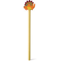 Lapiz de madera con figuras de goma personalizado amarillo Lapiz de madera con figuras de goma personalizado amarillo