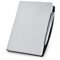 Agenda aba con boli 15 9 x 21 cm dp barata plateado satinado Agenda aba con boli 15 9 x 21 cm dp barata plateado satinado