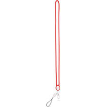 Lanyard de silicona con mosqueton e hilo movil barato rojo Lanyard de silicona con mosqueton e hilo movil barato rojo
