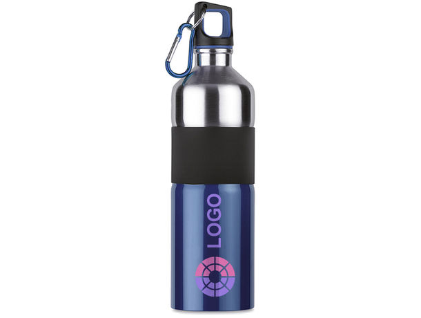 Botella de agua personalizada de acero inox. con agarre (750 ml)