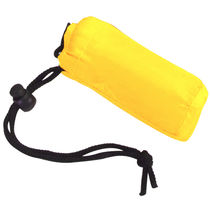 Mochila plegable de poliester en funda personalizada amarillo Mochila plegable de poliester en funda personalizada amarillo