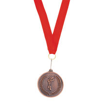 Cinta roja y medalla color oro plata bronce personalizada rojo bronce Cinta roja y medalla color oro plata bronce personalizada rojo bronce